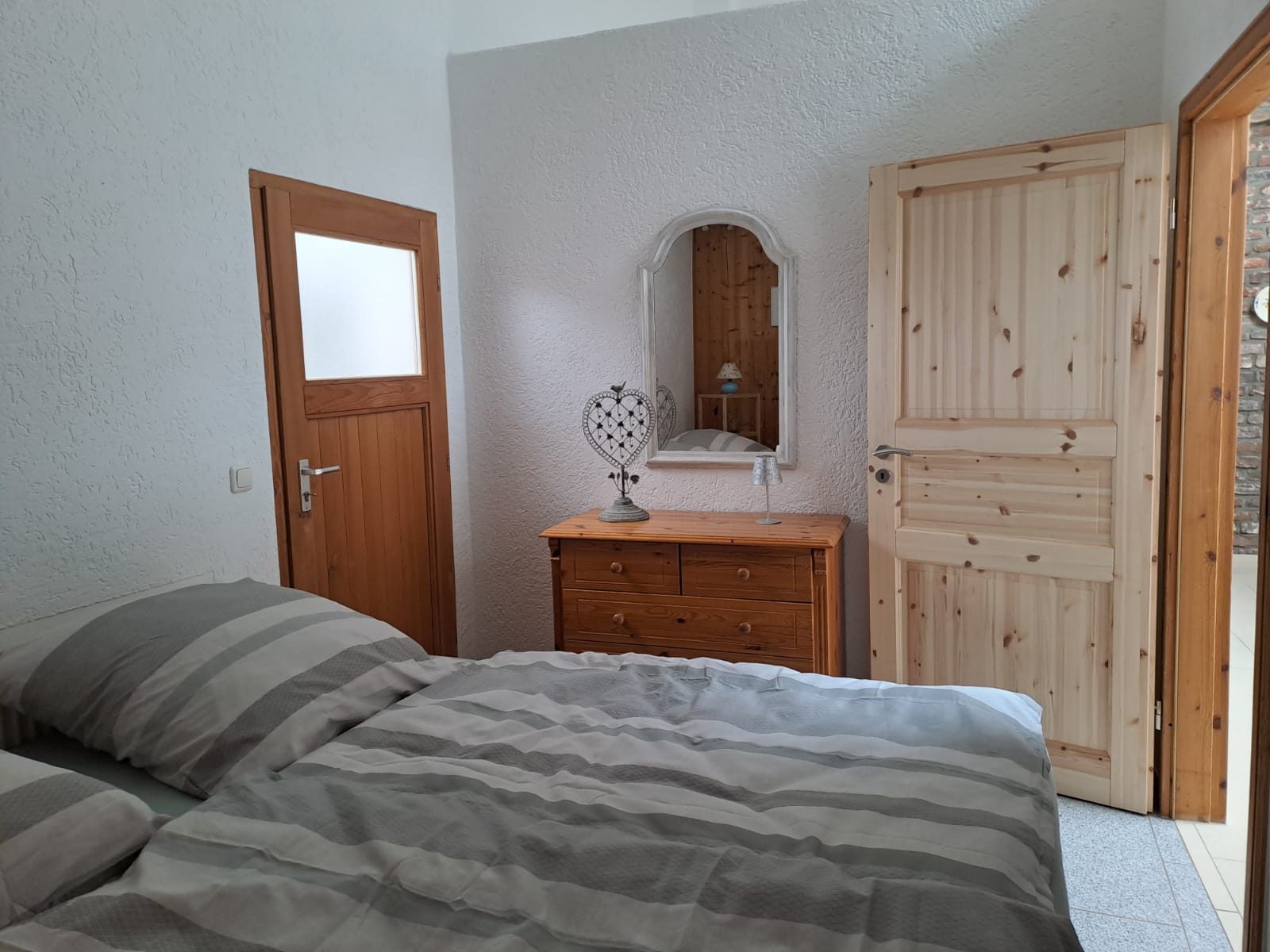 Schlafzimmer der Ferienwohnung in Altmyhl